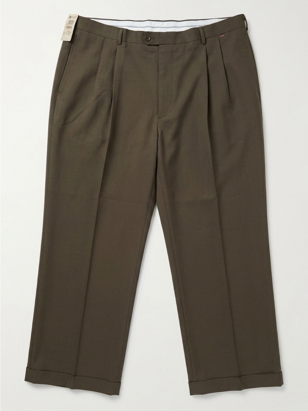 Haggar Olive Flat-Front Men's Dress Shorts 44W x 30L